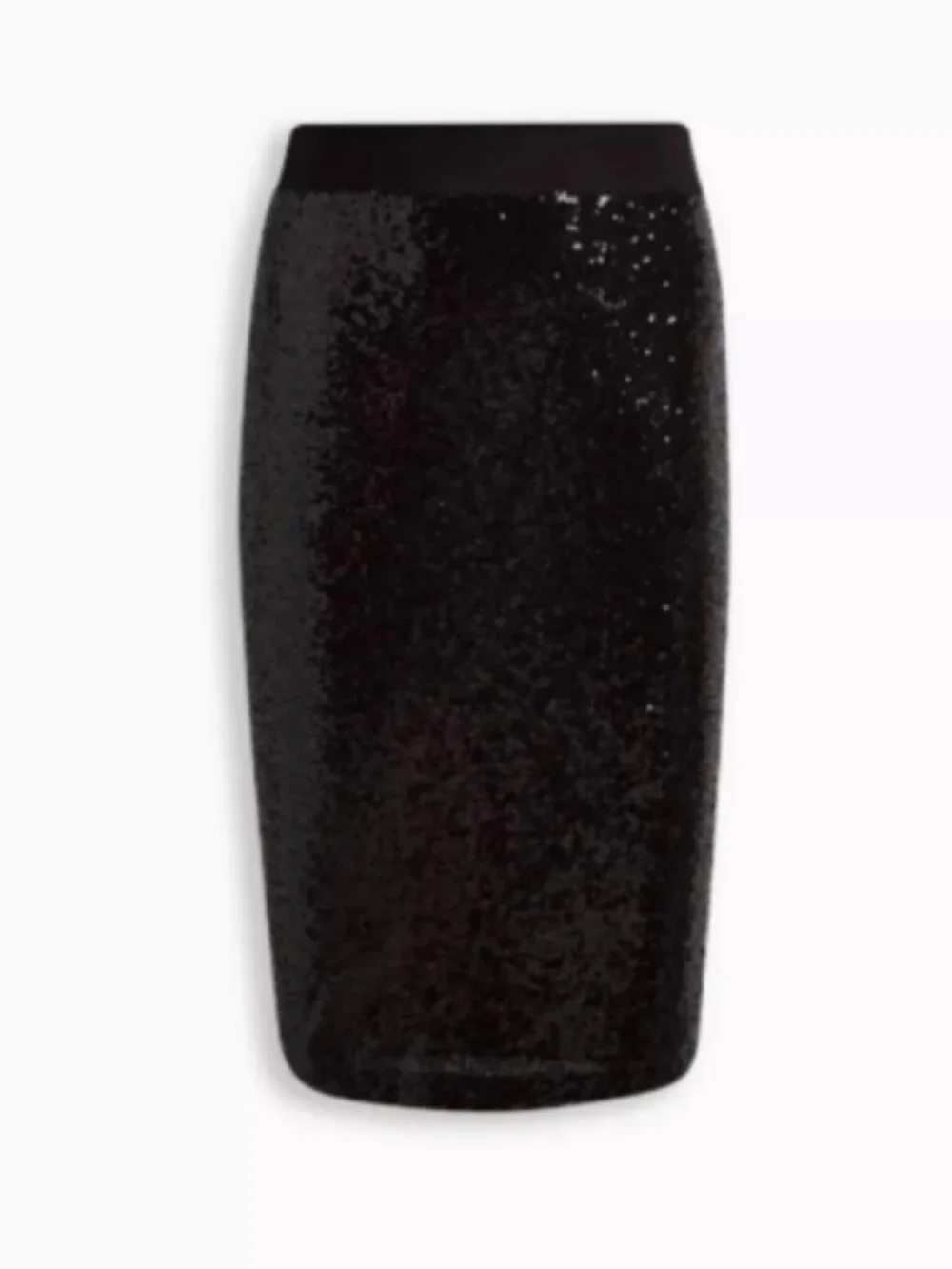 Torrid NEW Size 3X 3 22 24 Black Stretch Midi Sequin Pencil Skirt Lined Knee Lng